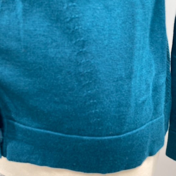 CAbi Womens Ever Teal Snap Cotton Blend Cardigan Sweater  Size Medium M  NWOT - Picture 5 of 11